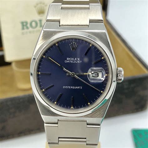 rolex oysterquartz 17000 blue|Rolex oysterquartz watches for sale.